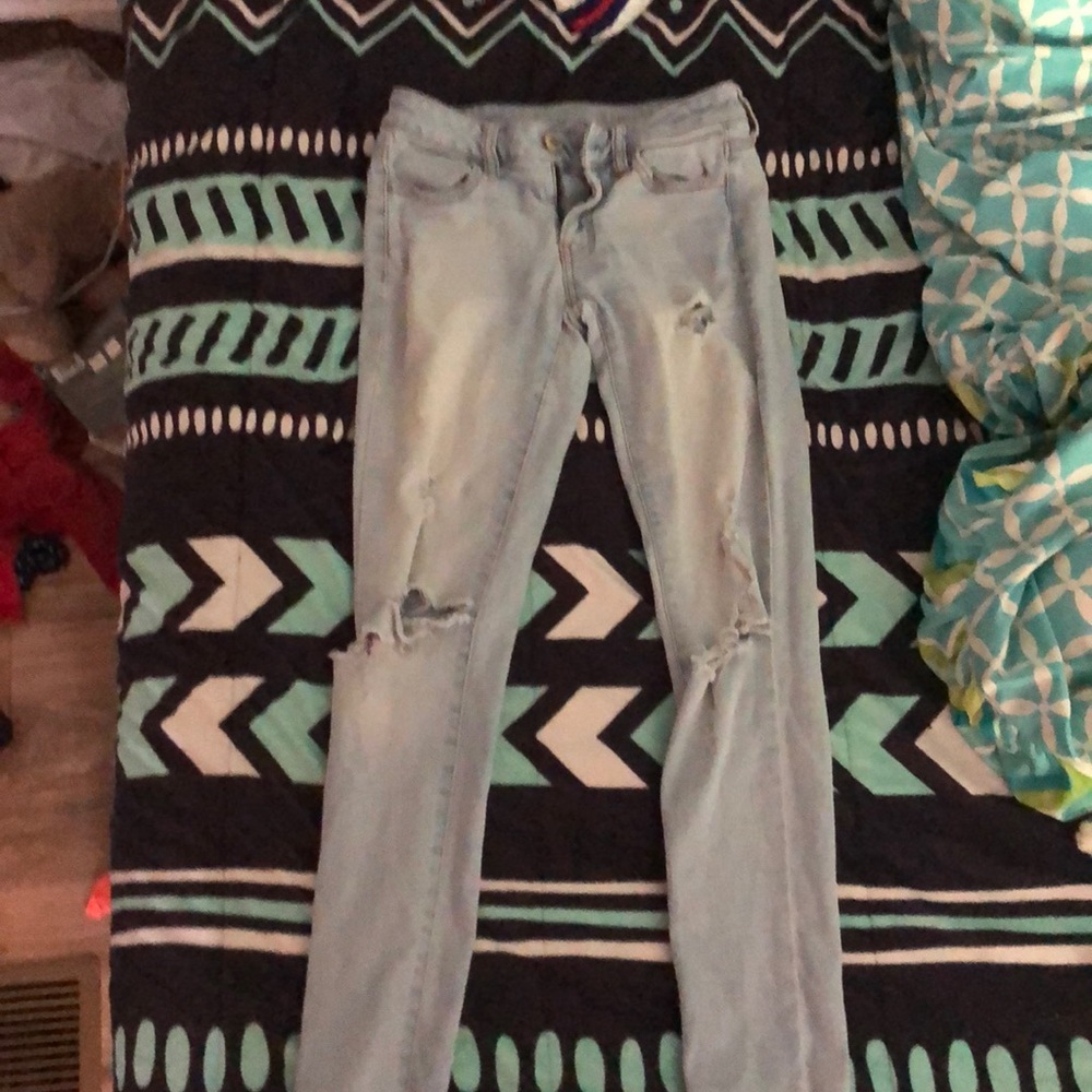 Light wash ripped jeans